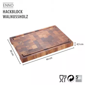 GEFU ENNO Walnut Wood Board 44 x 30 cm