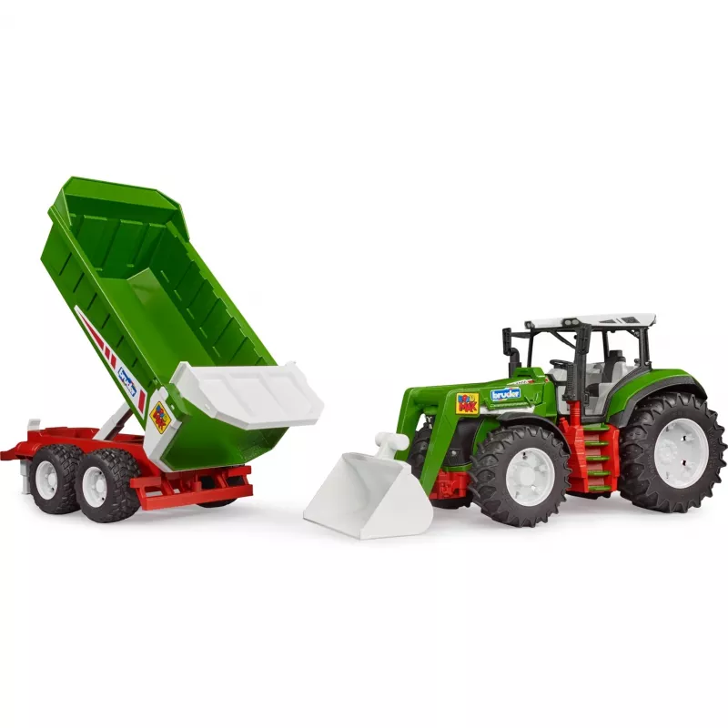 Front loader tipping trailer BRUDER BR-03452 for Tractor Roadmax — toy attachment, compatible with Roadmax tractors
