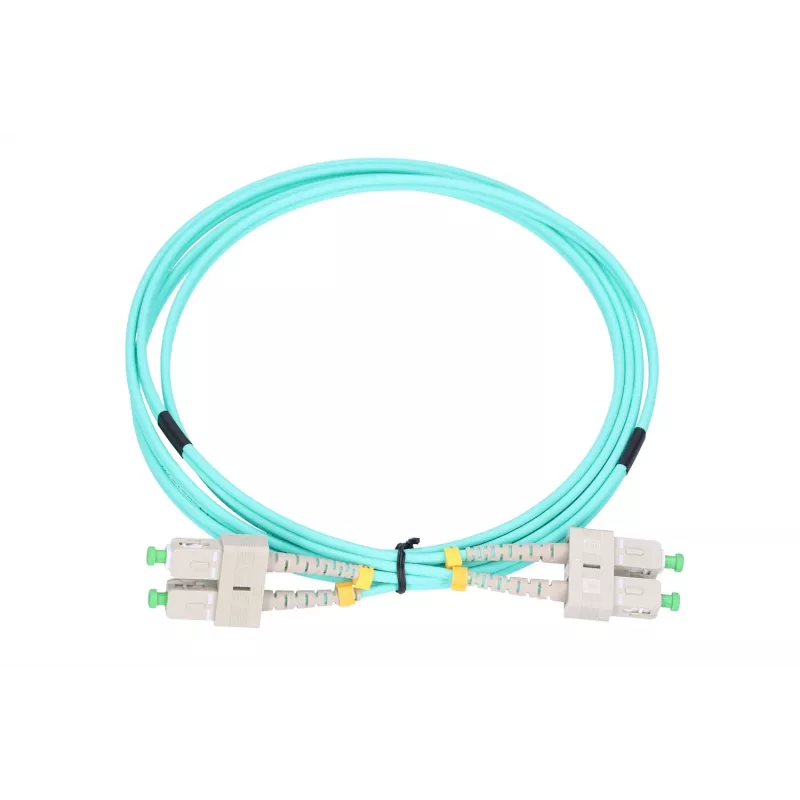 Fiber patchcord Extralink SC/APC–SC/APC, multimode OM3, duplex, 3 mm jacket, 5 m