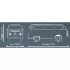 Model kit Cobi Volkswagen T2b Bus orange, scale 1:35, construction set