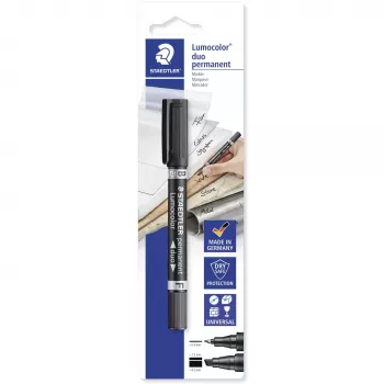 Permanent marker Staedtler Lumocolor permanent duo 348 B black 1 pc