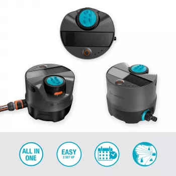 Circular water sprinkler Gardena AquaPrecise Black Blue Grey 1 pc