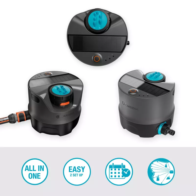 Circular water sprinkler Gardena AquaPrecise Black Blue Grey 1 pc