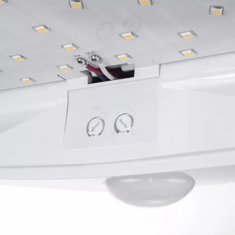 Wall LED lamp MACLEAN MCE357W with IR motion sensor, white, outdoor/indoor
