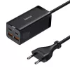 Baseus GaN3 Pro CCGP000101 Desktop Charger 100W, 2x USB-C + 2x USB-A, PD 3.0, QC 4.0+, 1.5 m cable, Black