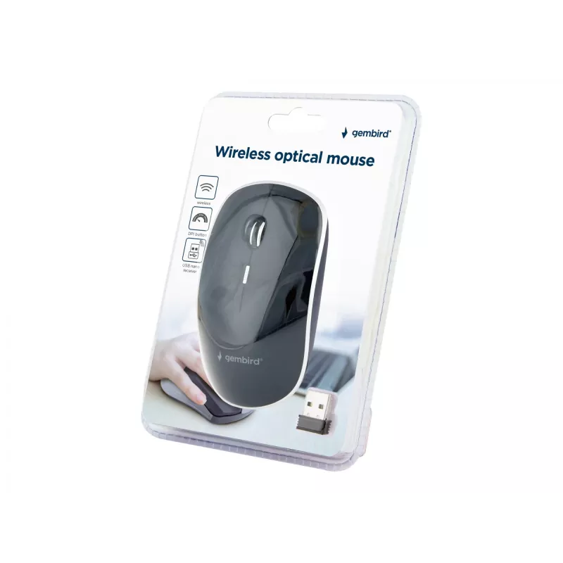 MOUSE USB OPTICAL WRL BLACK/SILENT MUSW-4BS-01 GEMBIRD