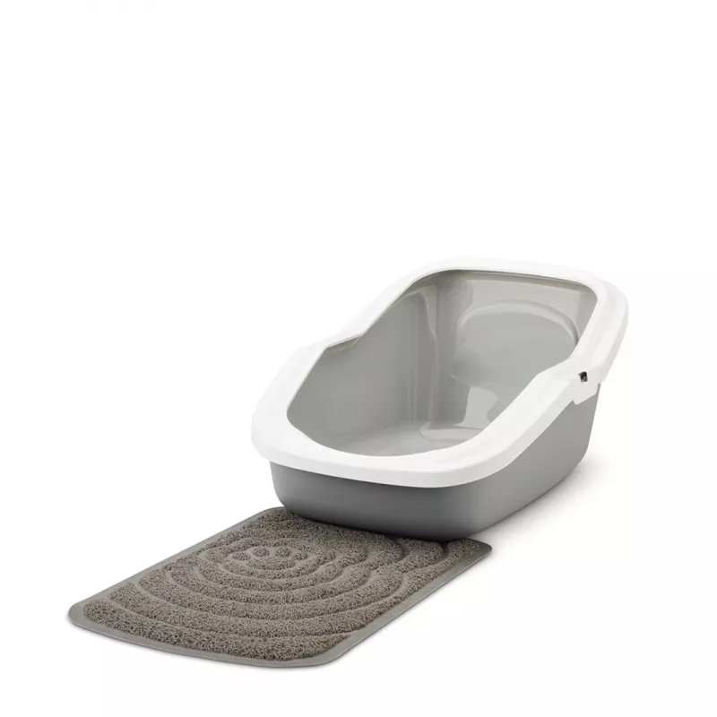 Open litter box Savic Aseo Grey White 560×390×275 mm for cats, plastic, 2 kg