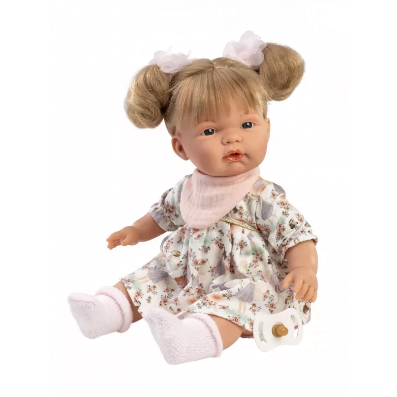 Doll Llorens Joelle, 38 cm crying doll with realistic features and soft body