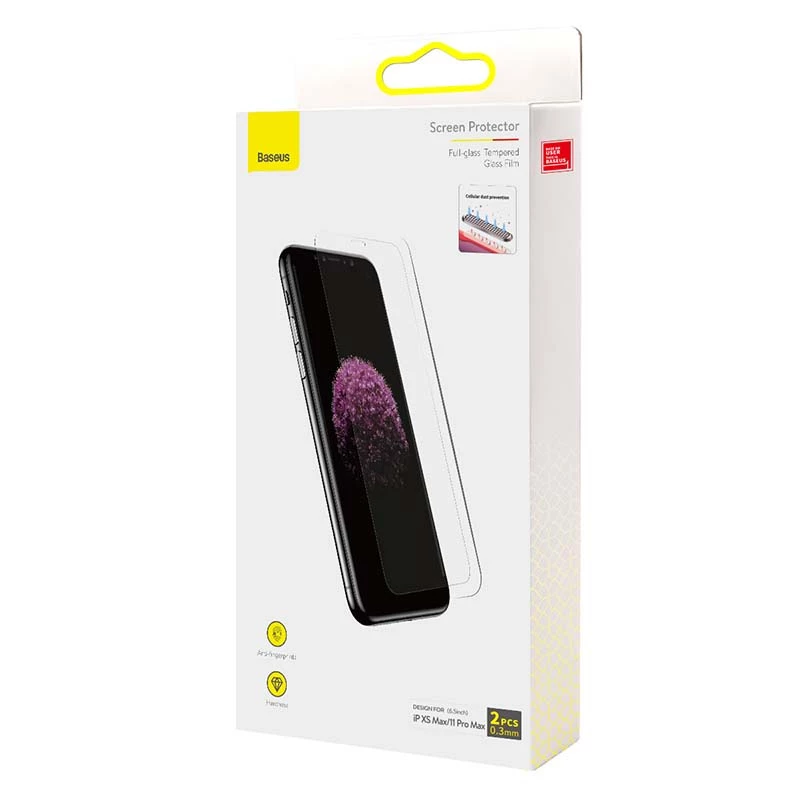 Tempered Glass Screen Protector Baseus SGBL060302 for iPhone XS Max / 11 Pro Max 0.3 mm 2 pcs