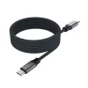 Magnetic braided USB-C to USB-C cable FIXED FIXDBM-CC2-GR, USB 2.0, braided jacket, fixed length, gray