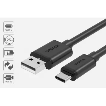 UNITEK C14069BK USB cable 3 m USB A USB C