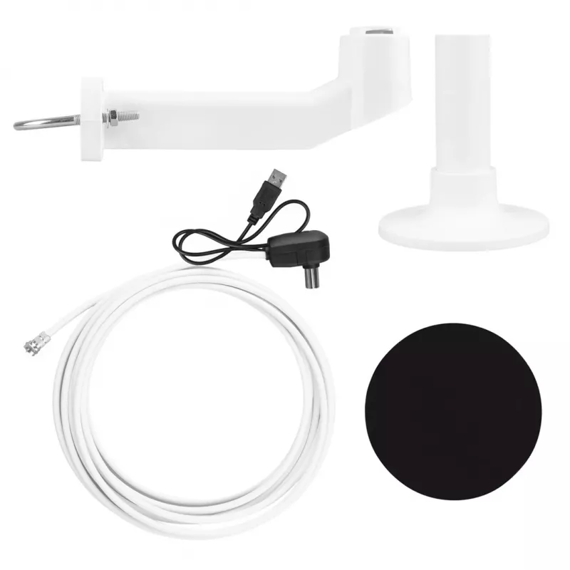 Omni-directional active DVB-T/T2 HEVC antenna MACLEAN MCTV-104 — outdoor camper mount, 174–230 & 470–698 MHz, USB 5V