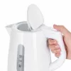 Electric kettle SEVERIN 1 L 2200 W white — cordless, 360° base, concealed heating element