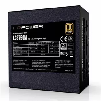 LC-Power Super Silent LC6750M V3.0 750W 80Plus Gold 135mm-Lue retail - PC-/Server Power Supply - ATX