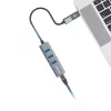 GRAUGEAR USB Hub G-HUB31L-A — USB 3.2 Gen 1 Type-A host, 3x USB 3.2 Gen 1 Type-A ports + RJ-45, 5000 Mbit/s