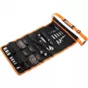 Mechanic set with roll-up bag 76-piece black orange