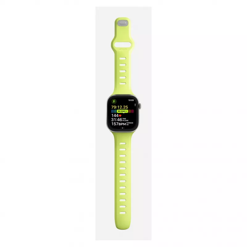 Band Nomad Tempo Band Light Green Rubber, 18 mm width, wrist 135–175 mm