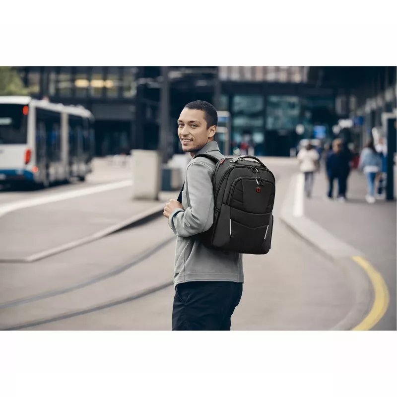 Casual backpack Wenger SwissGear Altair Black Polyester PVC 79% recycled