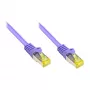 RJ45 Patch Cable with Cat.7 Raw Cable and Latch Protection (RNS®), S/FTP, PiMF, Halogen-Free, 600MHz, OFC, Violet, 5m, Good Connections® (8070R-050V)