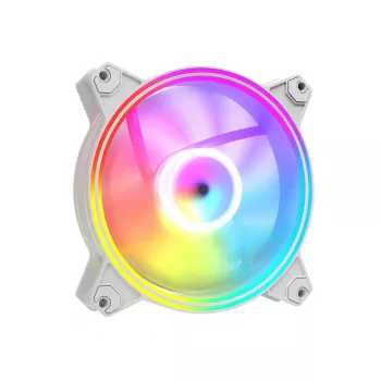 120mm case fan MODECOM VOLCANO APEX 120 ARGB White — 120mm ARGB cooling fan