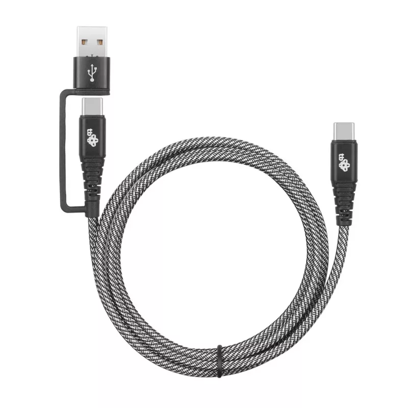 USB A to C cable TB AKTBXKUCTOA120B 1.2 m, black