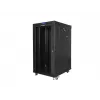 Lanberg FF01-6822-12BL Freestanding Rack Cabinet 22U 600x800mm Black with Glass Door LCD
