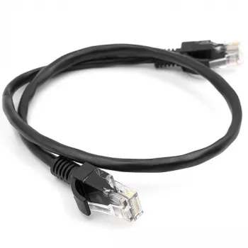Cable Cat5E UTP, 0.5m, Black