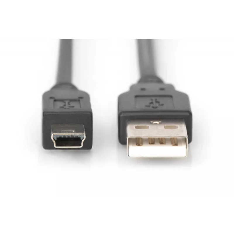 ASM AK-300108-018-S ASSMANN Cable USB 2.0 HighSpeedCanonTyp USB A/miniUSB B (5pin) M (plug) 1,8m