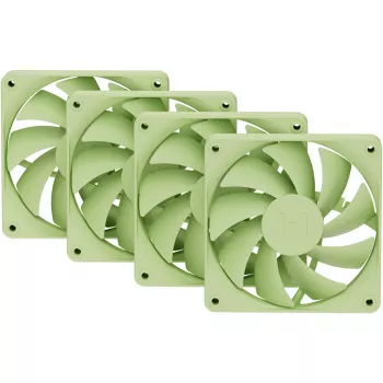 Computer cooling fan HYTE FA12-MM-4 120 mm, 1500 RPM, 72 m³/h, 1.6 mmH₂O, Fluid Dynamic Bearing, green, pack of 4