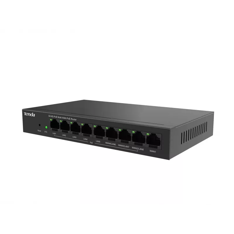 Wired Router Tenda G0-8G-PoE Gigabit Ethernet Black