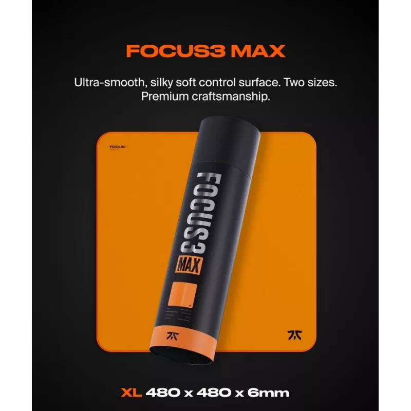 Gaming mouse pad GLORIOUS Fnatic FOCUS3 MAX XL - extended XL size, cloth surface, stitched edge