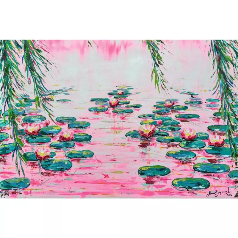 Puzzle jigsaw 4000 pieces Ravensburger Pink Water Lilies by Mauro Bergonzoli