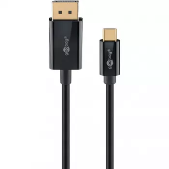 Goobay USB C to DisplayPort Cable - Gold-Plated Connectors, Ultra HD Resolutions up to 4k @ 60Hz Type C Thunderbolt 3/4 to DP Adapter Compatible with