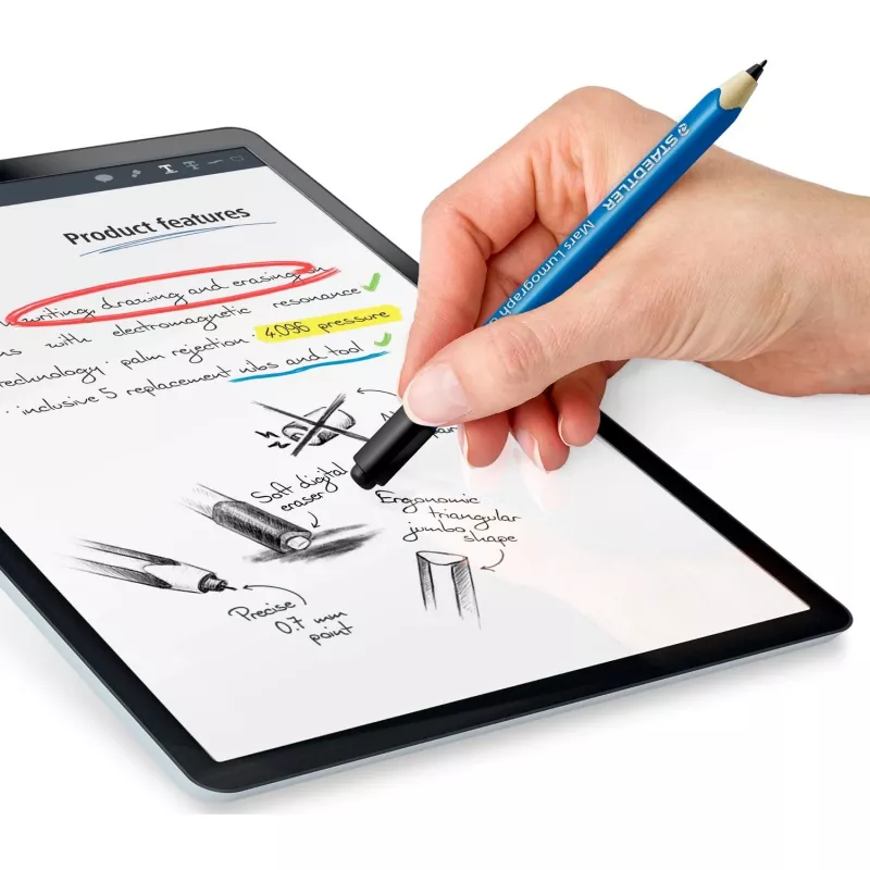 Graphite pencil Staedtler Mars Lumograph digital Jumbo, PEFC-certified, 5 tips