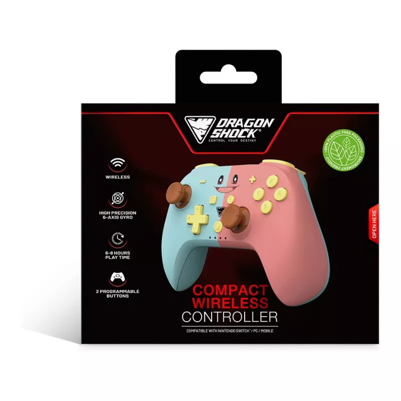 Dragonshock Controller Poptop Wireless Cubes pink blu switch