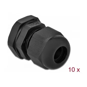 Cable Gland DeLOCK 60196 Black Plastic 10 pcs