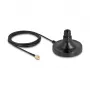 Antenna Magnetic Base DELOCK ULA100 — 1×N jack to 1×RP‑SMA plug, 3 m cable, outdoor, black