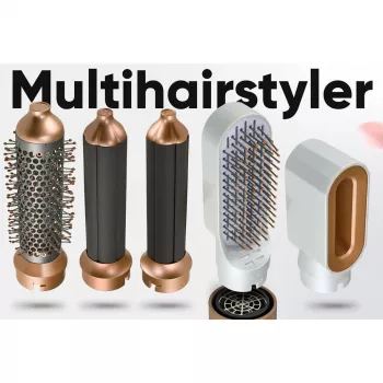 Hot air styler Profi-Care 331321 white-rosé — 4-in-1 multi-styler, 5 attachments, 1000W, 3 heat settings