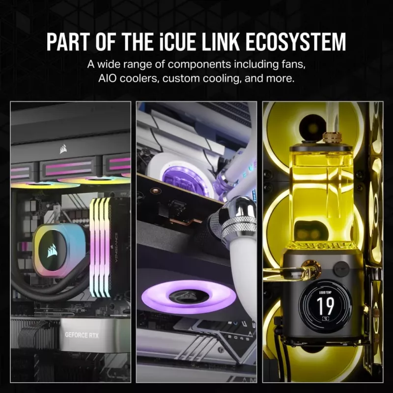 Fan Corsair iCUE LINK RX120 RGB 12 cm 400-2100 RPM Magnetic Bearing