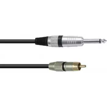OMNITRONIC Adapter Cable RCA/jack 0,9m black (30225118)