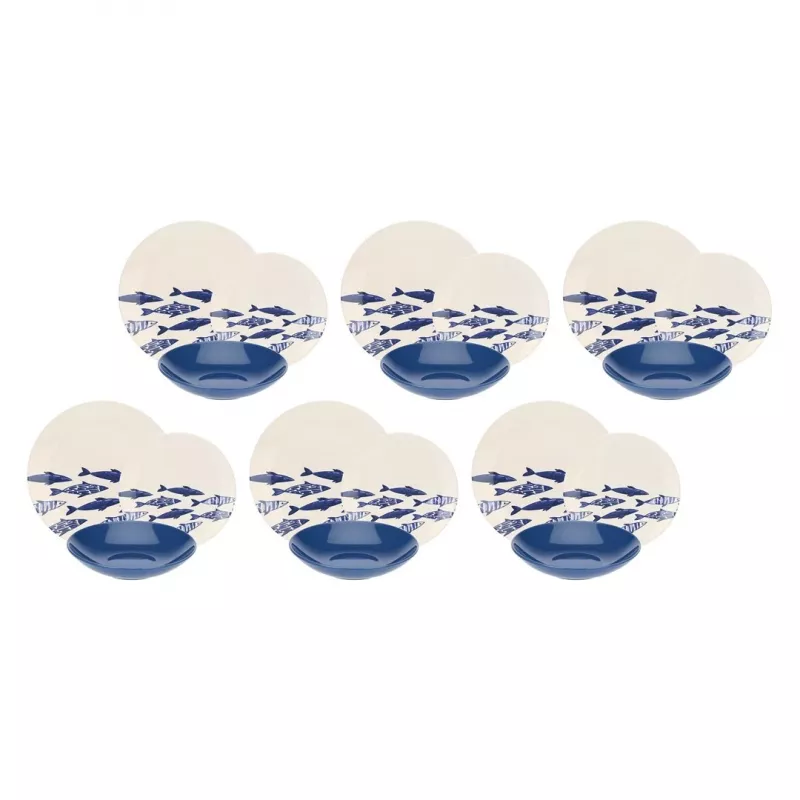 Dinner service Rose&Tulipani R18390TA18 for 6 people, porcelain tableware set