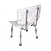 Shower chair with backrest ActionMed KP500AM — 4-leg adjustable aluminium seating support, non-slip feet, max load 120 kg