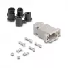 DELOCK D-Sub housing 9‑pin with rubber seals, plastic, black/grey, 41.6×31.6×19.8 mm