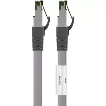 Goobay CAT 8.1 Patch Cable, S/FTP (PiMF), Grey, 0.5 m - LSZH Halogen-Free, Copper AWG 24 (55135)