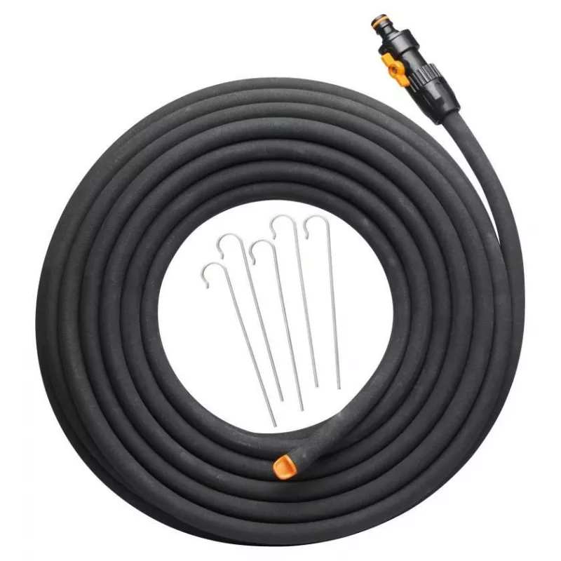 Garden hose Fiskars 1025935 — rubber, 15 m, above-ground, UV-resistant, black, 39 mm Ø
