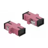 Fibre optic connector SC female–female DELOCK 85995, violet, pack of 4