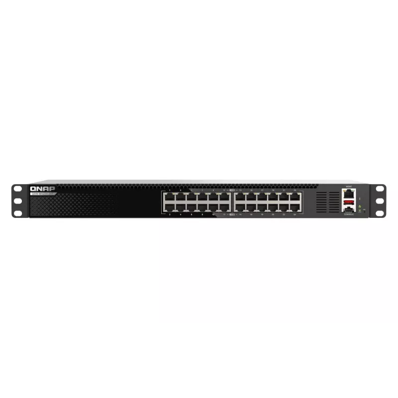 QNAP QSW-M3224-24T network switch Managed L3 10G Ethernet (100/1000/10000) 1U Black, Silver