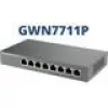 Managed L2 Gigabit PoE Network Switch Grandstream GWN7711P — 8x RJ-45 10/100/1000, 48V DC, Desktop/Wall-mount