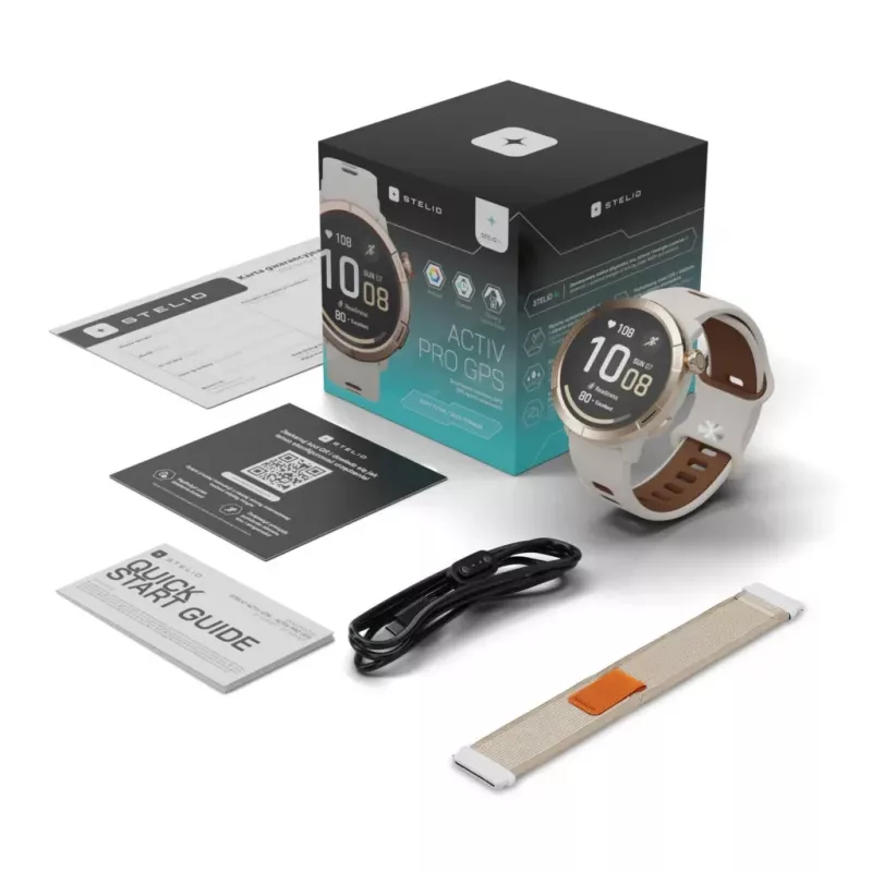 Smartwatch Stelio STSWA102GT Activ Pro GPS 46mm Gold Titanium — GPS, 46 mm case, titanium finish