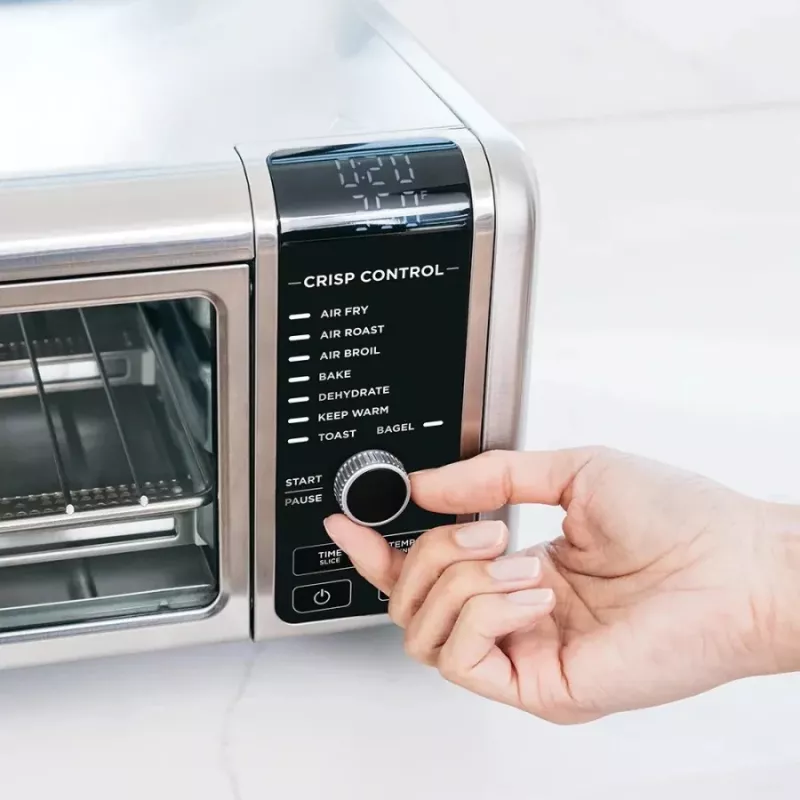 Ninja SP101 Single 10 L Stand-alone 2400 W Hot air fryer Black, Stainless steel